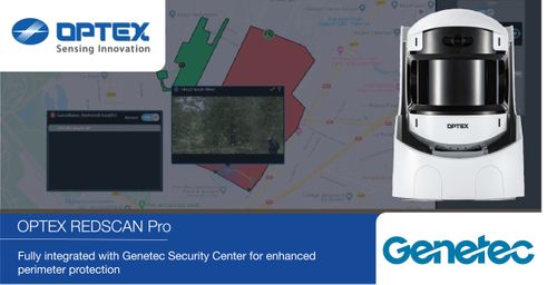 OPTEX REDSCAN PRO LiDAR SENSORS FULLY INTEGRATED WITH GENETEC SECURITY CENTER FOR ENHANCED PERIMETER PROTECTION